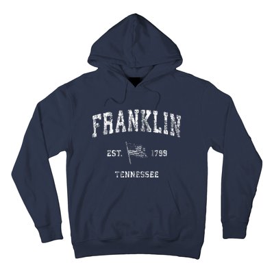 Franklin Tennessee Tn Vintage Us Flag Sports Hoodie