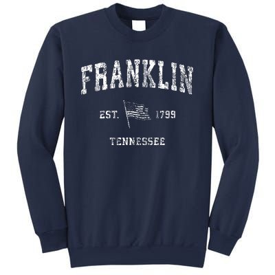 Franklin Tennessee Tn Vintage Us Flag Sports Sweatshirt