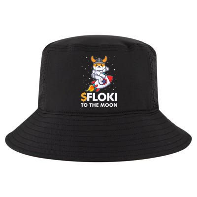Floki To The Moon Floki Inu Cryptocurrency Bitcoin Cool Comfort Performance Bucket Hat