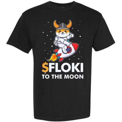 Floki To The Moon Floki Inu Cryptocurrency Bitcoin Garment-Dyed Heavyweight T-Shirt