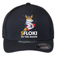 Floki To The Moon Floki Inu Cryptocurrency Bitcoin Flexfit Unipanel Trucker Cap