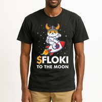 Floki To The Moon Floki Inu Cryptocurrency Bitcoin Tall T-Shirt