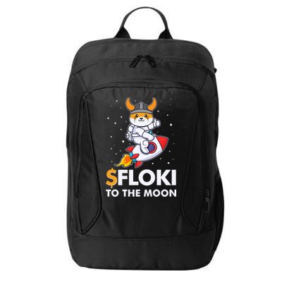 Floki To The Moon Floki Inu Cryptocurrency Bitcoin City Backpack