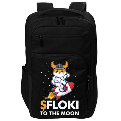 Floki To The Moon Floki Inu Cryptocurrency Bitcoin Impact Tech Backpack