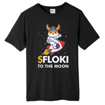 Floki To The Moon Floki Inu Cryptocurrency Bitcoin Tall Fusion ChromaSoft Performance T-Shirt