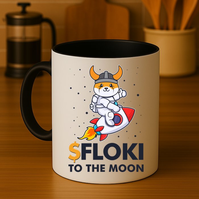 Floki To The Moon Floki Inu Cryptocurrency Bitcoin Mug