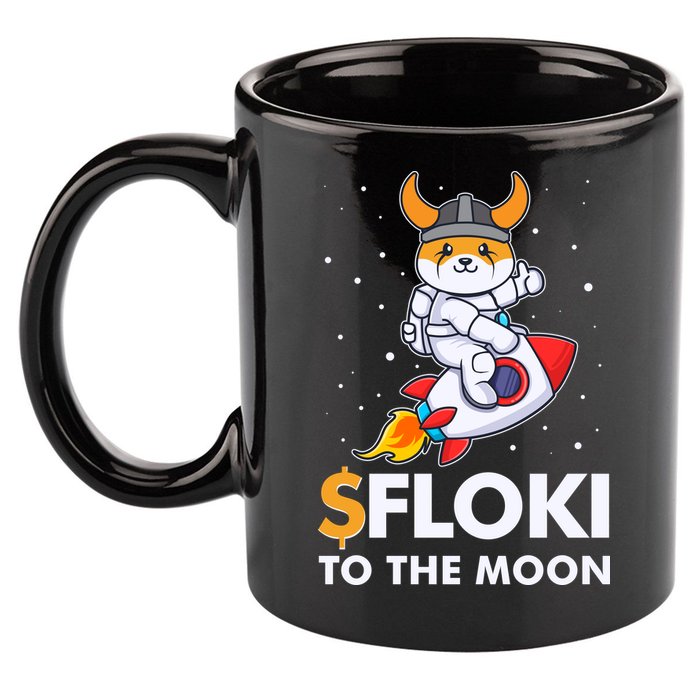 Floki To The Moon Floki Inu Cryptocurrency Bitcoin 11oz C Handle Ceramic Mug