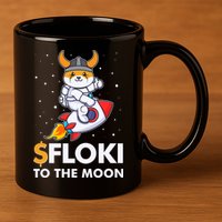 Floki To The Moon Floki Inu Cryptocurrency Bitcoin 11oz C Handle Ceramic Mug