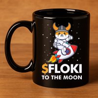 Floki To The Moon Floki Inu Cryptocurrency Bitcoin 11oz C Handle Ceramic Mug