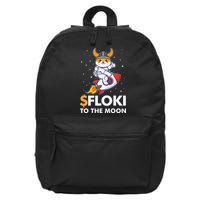 Floki To The Moon Floki Inu Cryptocurrency Bitcoin 16 in Basic Backpack