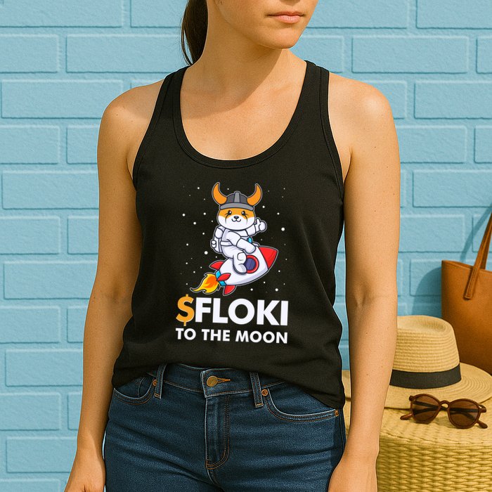 Floki To The Moon Floki Inu Cryptocurrency Bitcoin Womens Tank Top
