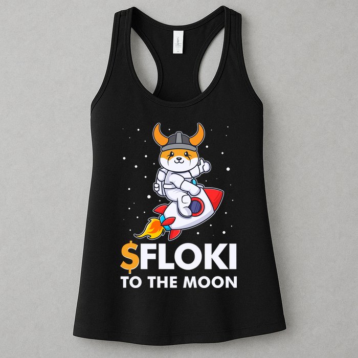 Floki To The Moon Floki Inu Cryptocurrency Bitcoin Womens Tank Top