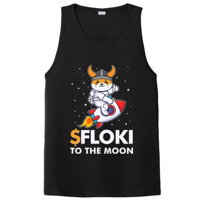 Floki To The Moon Floki Inu Cryptocurrency Bitcoin PosiCharge Competitor Tank