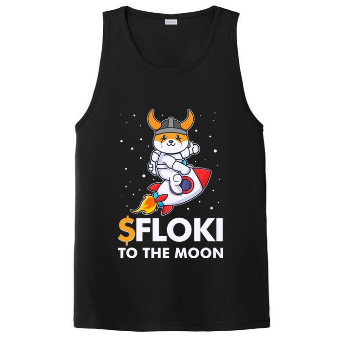 Floki To The Moon Floki Inu Cryptocurrency Bitcoin PosiCharge Competitor Tank