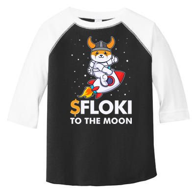 Floki To The Moon Floki Inu Cryptocurrency Bitcoin Toddler Fine Jersey T-Shirt