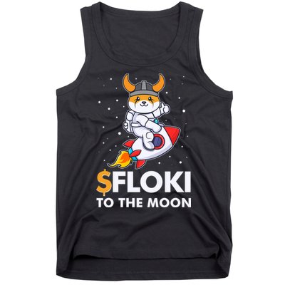 Floki To The Moon Floki Inu Cryptocurrency Bitcoin Tank Top