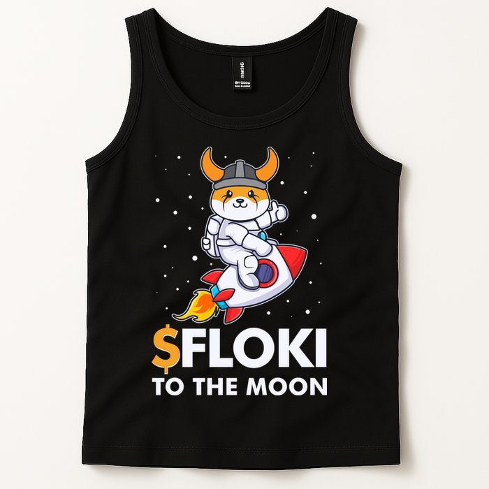 Floki To The Moon Floki Inu Cryptocurrency Bitcoin Tank Top