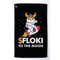 Floki To The Moon Floki Inu Cryptocurrency Bitcoin Golf Towel