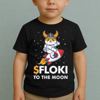 Floki To The Moon Floki Inu Cryptocurrency Bitcoin Toddler T-Shirt