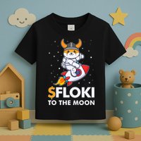 Floki To The Moon Floki Inu Cryptocurrency Bitcoin Toddler T-Shirt