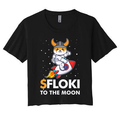 Floki To The Moon Floki Inu Cryptocurrency Bitcoin Crop Top