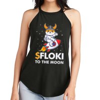Floki To The Moon Floki Inu Cryptocurrency Bitcoin Women's Perfect Tri Rocker Tank