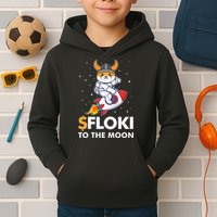 Floki To The Moon Floki Inu Cryptocurrency Bitcoin Kids Hoodie
