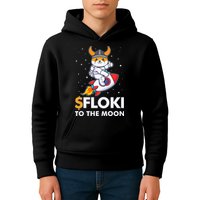 Floki To The Moon Floki Inu Cryptocurrency Bitcoin Kids Hoodie
