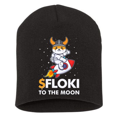 Floki To The Moon Floki Inu Cryptocurrency Bitcoin Short Acrylic Beanie