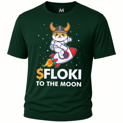 Floki To The Moon Floki Inu Cryptocurrency Bitcoin Performance Shirt