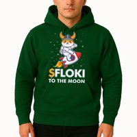 Floki To The Moon Floki Inu Cryptocurrency Bitcoin Hoodie