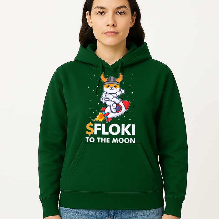 Floki To The Moon Floki Inu Cryptocurrency Bitcoin Hoodie