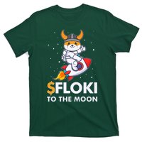 Floki To The Moon Floki Inu Cryptocurrency Bitcoin T-Shirt