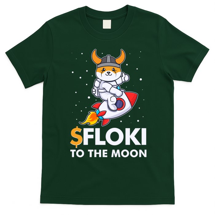 Floki To The Moon Floki Inu Cryptocurrency Bitcoin T-Shirt