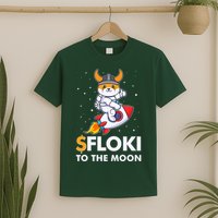 Floki To The Moon Floki Inu Cryptocurrency Bitcoin T-Shirt