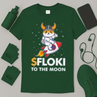 Floki To The Moon Floki Inu Cryptocurrency Bitcoin T-Shirt