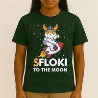 Floki To The Moon Floki Inu Cryptocurrency Bitcoin T-Shirt