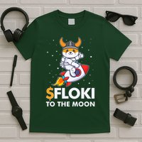 Floki To The Moon Floki Inu Cryptocurrency Bitcoin T-Shirt