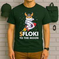 Floki To The Moon Floki Inu Cryptocurrency Bitcoin T-Shirt