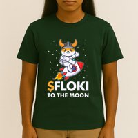 Floki To The Moon Floki Inu Cryptocurrency Bitcoin T-Shirt
