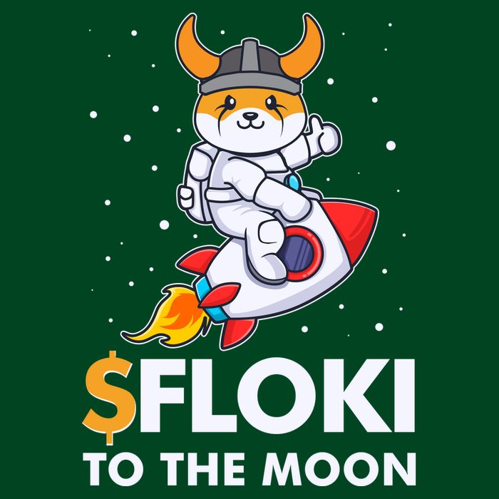 Floki To The Moon Floki Inu Cryptocurrency Bitcoin T-Shirt