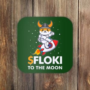 Floki To The Moon Floki Inu Cryptocurrency Bitcoin Coaster