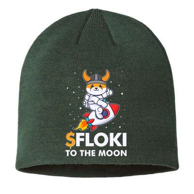 Floki To The Moon Floki Inu Cryptocurrency Bitcoin Sustainable Beanie