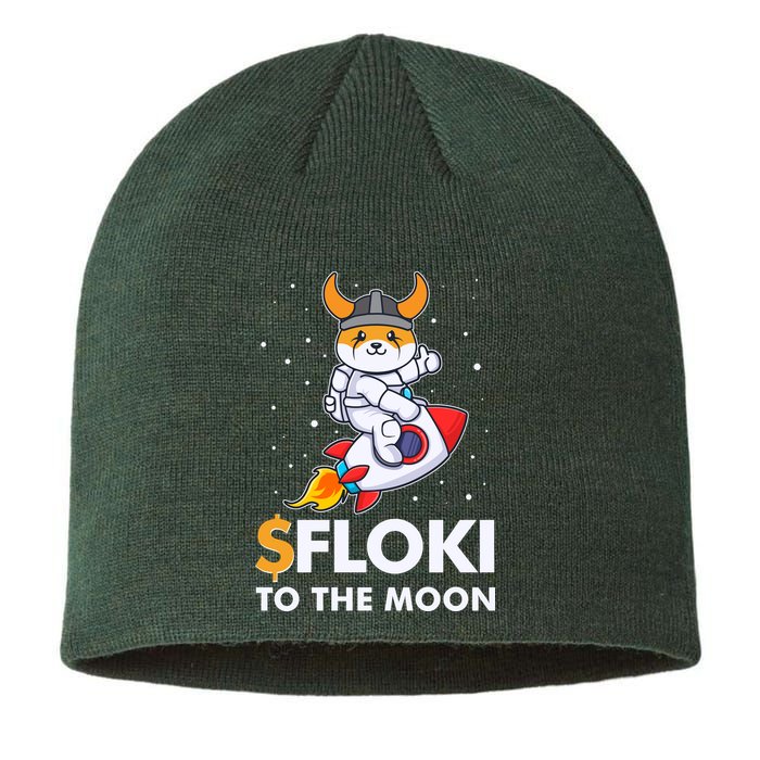 Floki To The Moon Floki Inu Cryptocurrency Bitcoin Sustainable Beanie