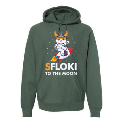 Floki To The Moon Floki Inu Cryptocurrency Bitcoin Premium Hoodie