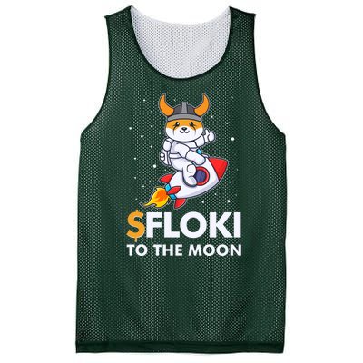 Floki To The Moon Floki Inu Cryptocurrency Bitcoin Mesh Reversible Basketball Jersey Tank