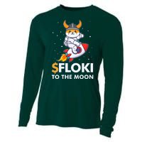 Floki To The Moon Floki Inu Cryptocurrency Bitcoin Cooling Performance Long Sleeve Crew