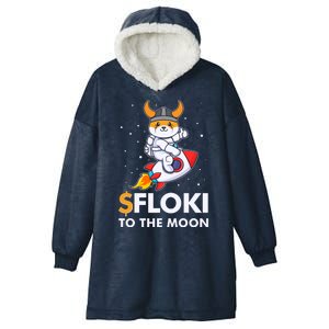 Floki To The Moon Floki Inu Cryptocurrency Bitcoin Hooded Wearable Blanket