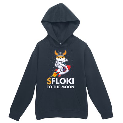 Floki To The Moon Floki Inu Cryptocurrency Bitcoin Urban Pullover Hoodie