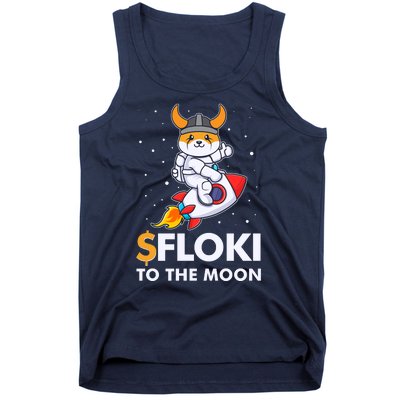 Floki To The Moon Floki Inu Cryptocurrency Bitcoin Tank Top